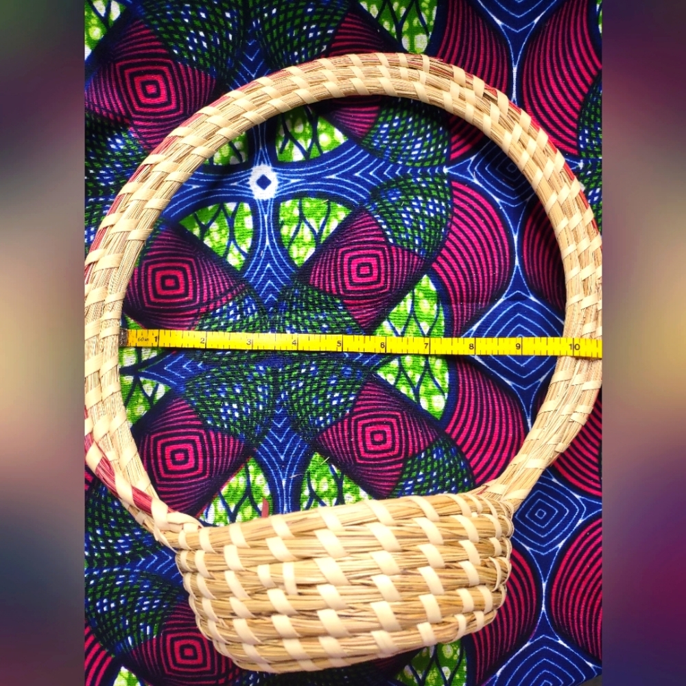 Sweetgrass basket with handle